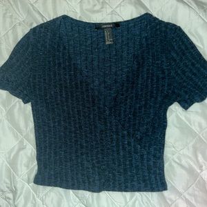 Forever 21 knit v neck crop top